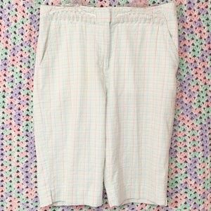 Pastel Check Plaid Capri Pants